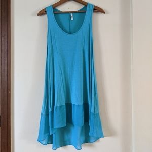 Studio Y - Turquoise High Low Hem Tunic - Size S